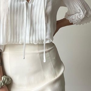 Vintage 100% silk pencil skirt